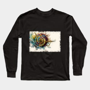 Abstract Watercolor Fibonacci Sequence Long Sleeve T-Shirt